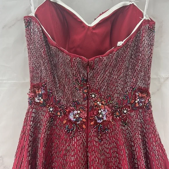 Rachel Allan Couture Liquid Beaded and stones hi end national state local formal - Picture 7 of 11